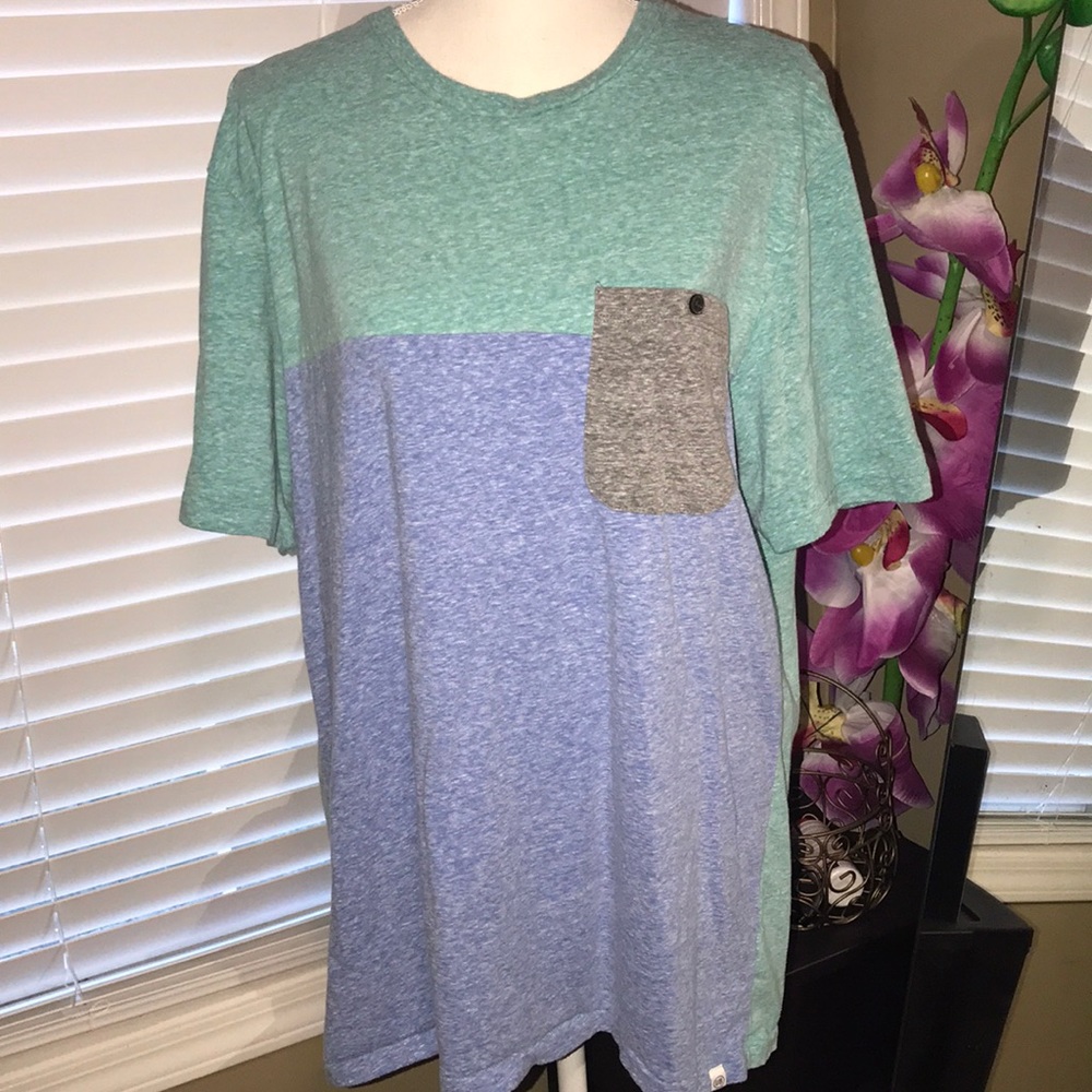 Blue and Mint Pocket T